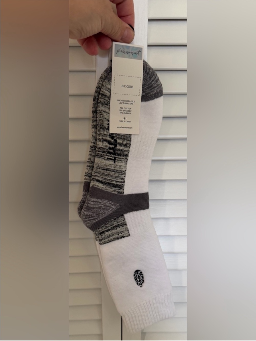 FP Movement by Free People Gray Marled Athletic Crew Socks NWT - Picture 4 of 6